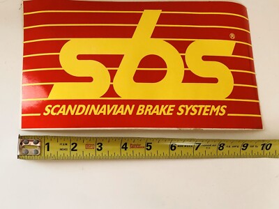 SBS BRAKE VINTAGE STICKER DECAL Scandinavian Brake Systems 10 x 5.5 