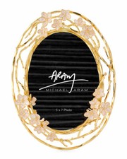 MICHAEL ARAM CHERRY BLOSSOM 5X7" OVAL PHOTO FRAME 123609 .NEW IN BOX.