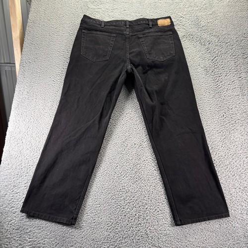 Vintage Urban Pipeline Jeans Mens 38x30 Black Dark Wash Baggy Straight Workwear - Picture 4 of 9