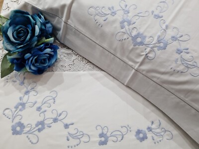 Elegant Pure Cotton Percale Embroidered Sheet High Quality