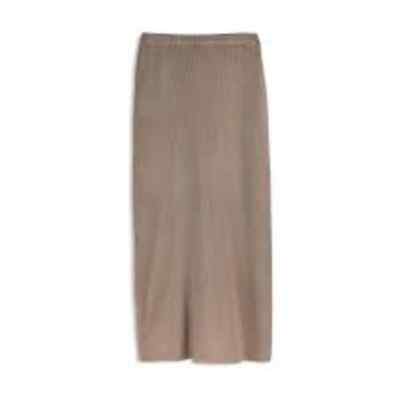 HABITAT Taupe Cotton-Blend Jersey Knit Pull-On Maxi Skirt L