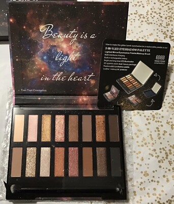 Tian Tian Cosmetics Glitter Bomb Eyeshadow Palette 16 Color New 