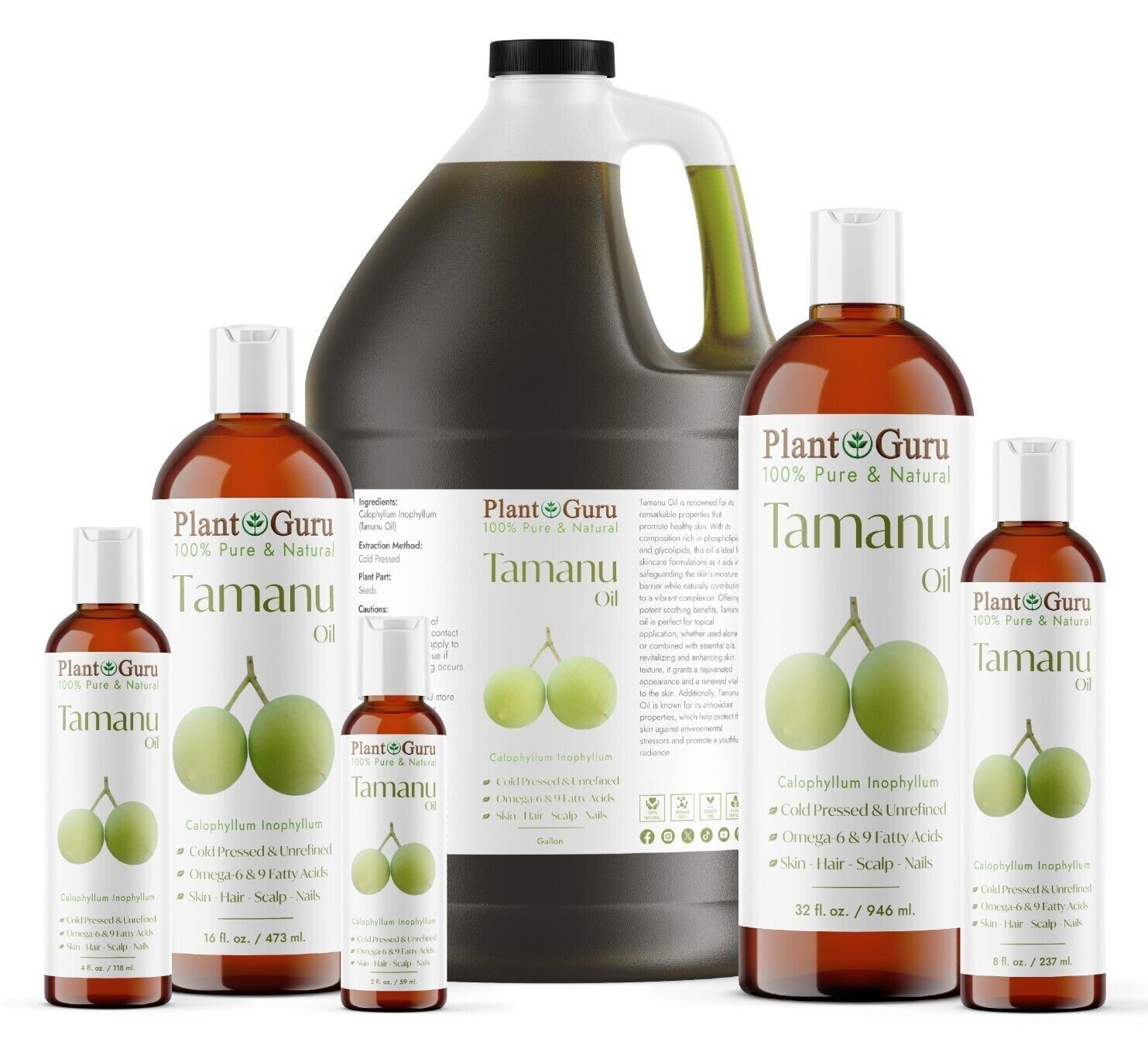 Tamanu Oil Cold Pressed Unrefined Virgin Foraha 100% Pure Natural