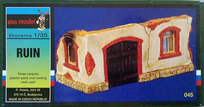 Plusmodel 045 Ruin / Hausruine 1:35 Neu Bauteile versiegelt in Original Box