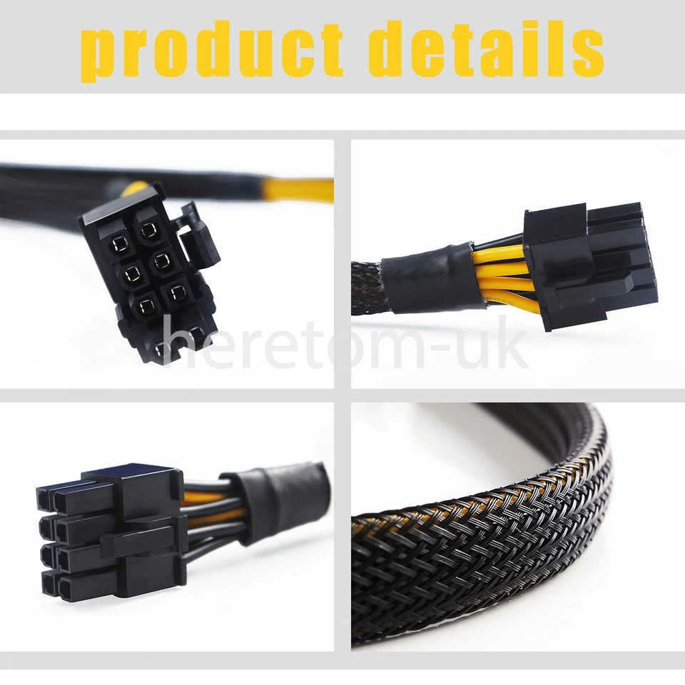 35CM N08NH 9H6FV FOR DELL R720 R730 R7910 J30DG Split GPU Power Adapter Cable UK - Image 3 of 4