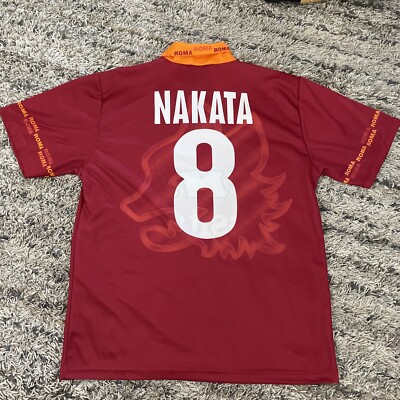 サッカーユニホーム　イタリア　ASローマNAKATA ROMA INA Assitalia Nakata FOOTBALL JERSEY Soccer Shirt