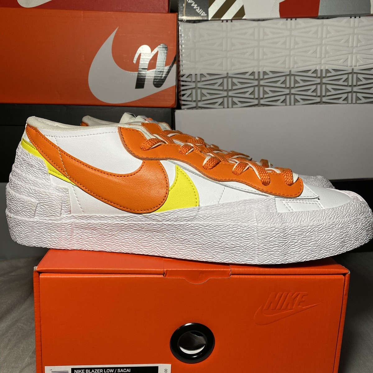 Nike Sacai Blazer Low Magma Orange Size 12 Brand New | eBay