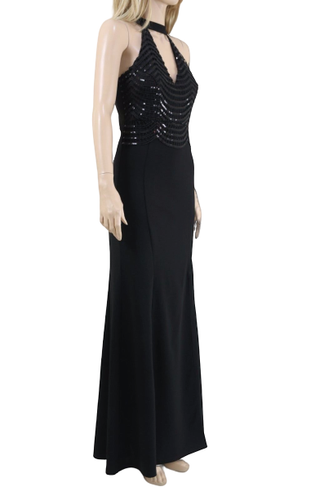 Robe Noire Sans Manches New Look UK - Taille 10, Longueur Genou, Col V - Neuf Sans étiquettes