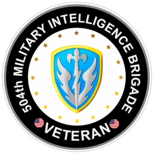 504th Military Intelligence Brigade Veteran Bumper Sticker Military Decal 5"