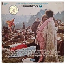 Woodstock Original Soundtrack Vinyl 3 Record Set 1970 Gold Record Award SD 3-500