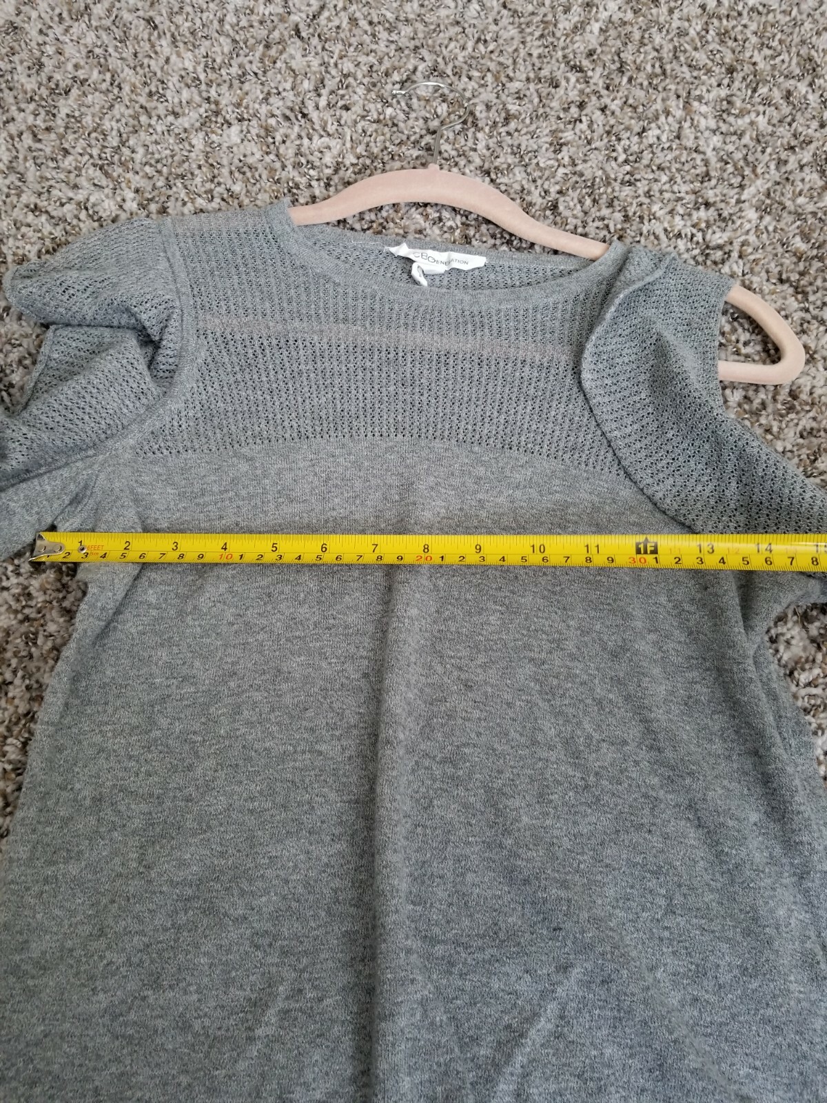 BCBG Generation Small Gray Cold Shoulder Ruffle S… - image 6