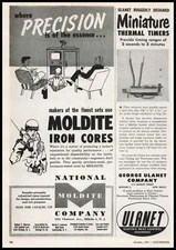 1951 George Ulanet Newark New Jersey Miniature Thermal Timers Vintage Print Ad