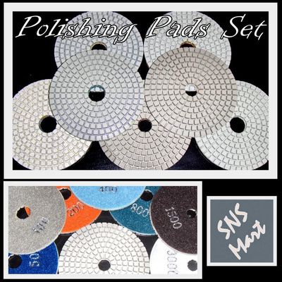 Diamond Polishing Pads 4'' Wet/Dry Granite Tile Marble Concrete Stone Grit 3000