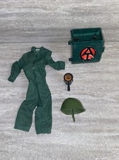 Vintage G I Joe Green Jumpsuit with Accessories, Hasbro, 1960  s