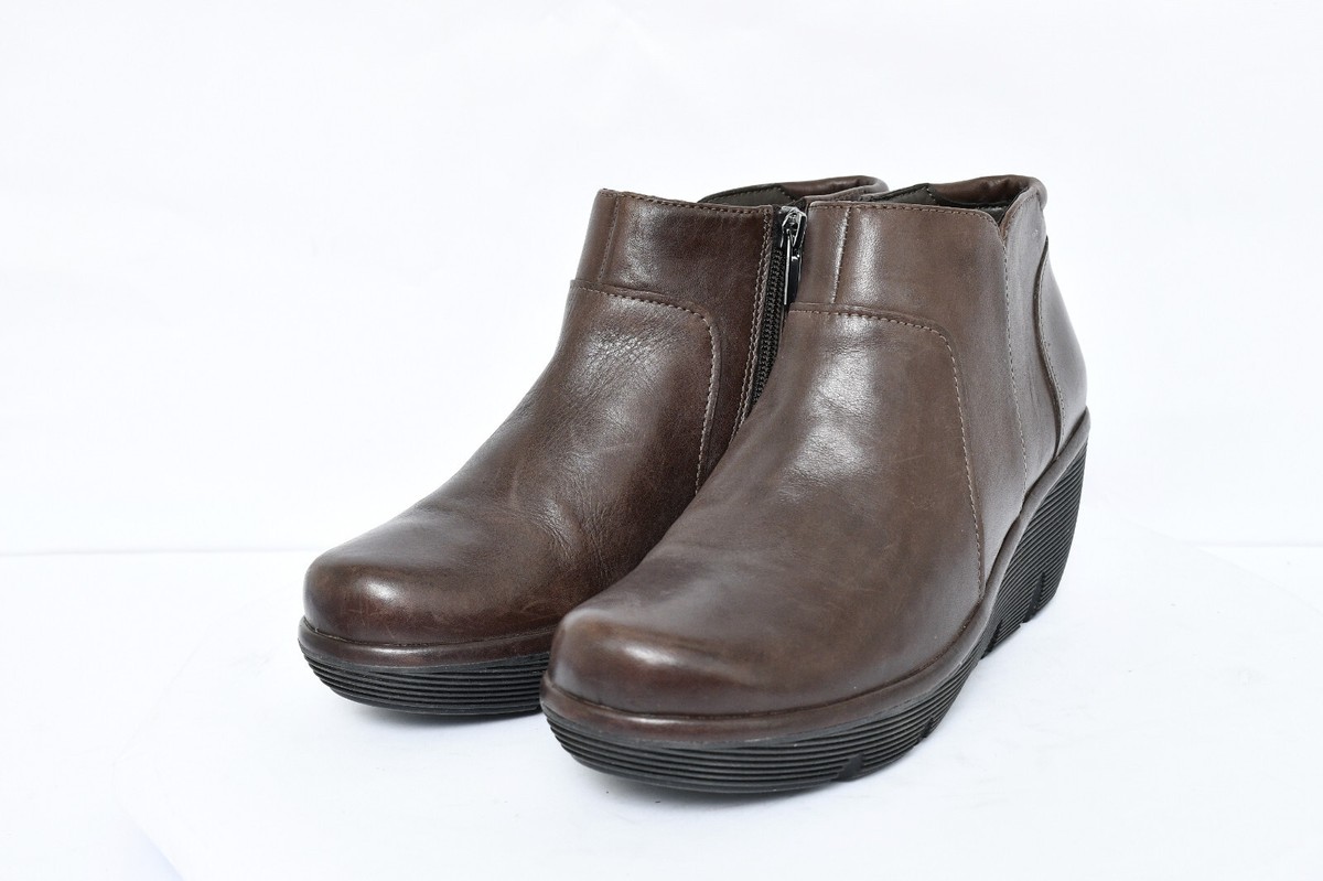 Clarks Brown Leather Ankle Boots Clarks Collection Iridessa Air Leather Ankle Boot | HSN main image 2