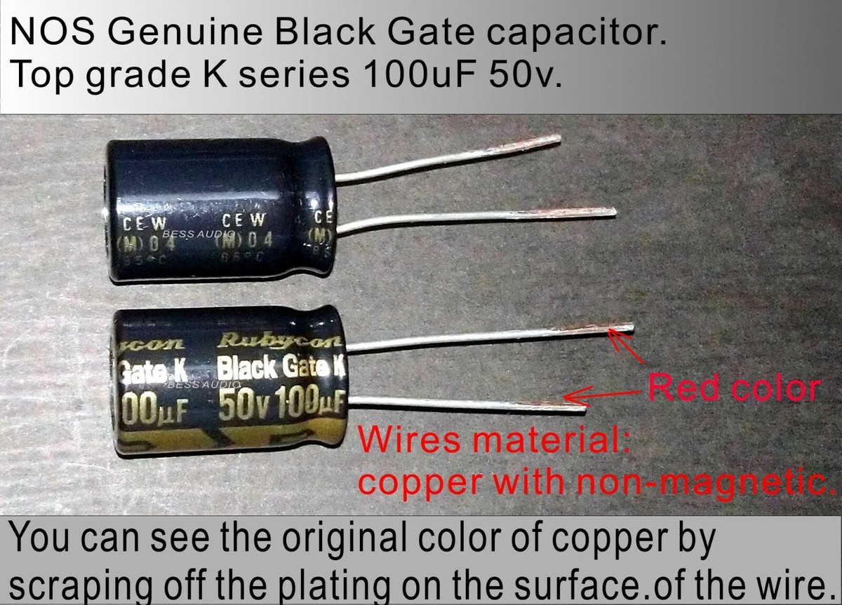 1 x Black Gate capacitor K 50v 100uF(+/-20%) supply by 1 x Black Gate capacitor K 50v 100uF(+/-20%) supply by