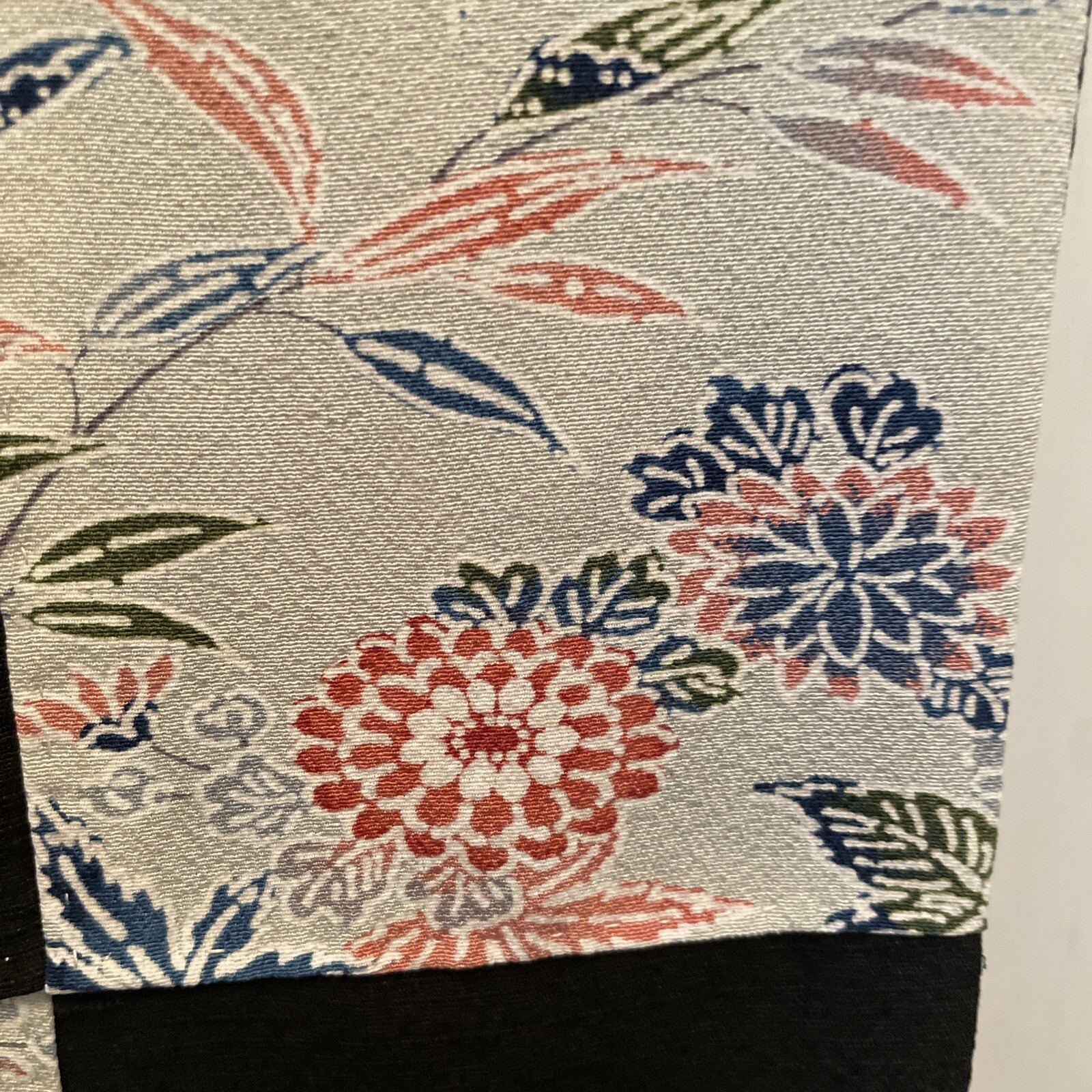 Reversible Patchwork  Silk Black/White Scarf SHAW… - image 9