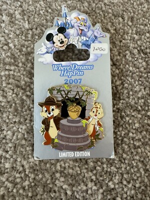 WDW Where Dreams HapPin Pin Celebration 2007 Chip N Dale In Indiana Jones Pin...