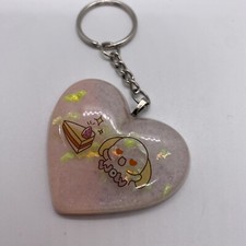 Heart Shaped Girls Keychain  with Silver Key Ring
