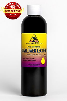 LECITHIN SUNFLOWER FLUID LIQUID EMULSIFIER EMOLLIENT PURE 4 OZ