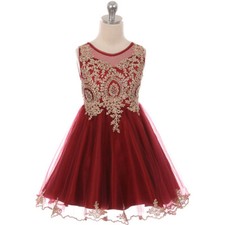 BURGUNDY Size 12 Flower Girl Dress Bridesmaid Birthday Recital Graduation Party