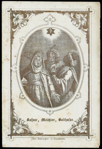 Santino Incisione 1800 Benziger Ss Gaspare Melchiorre E Baldassare Re Magi Ebay