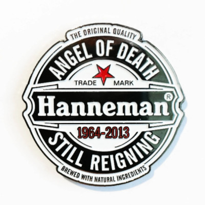 STILL REIGNING Jeff Hanneman 1.5' metal enamel pin Slayer metal thrash