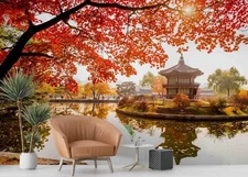 3D Wood Lake Landscapes Nature Wallpaper Wall Murals Removable Wallpaper