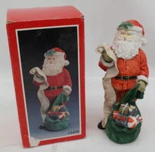 Vintage Santa Claus With List & Presents Figurine Christmas Decoration 6"   VY