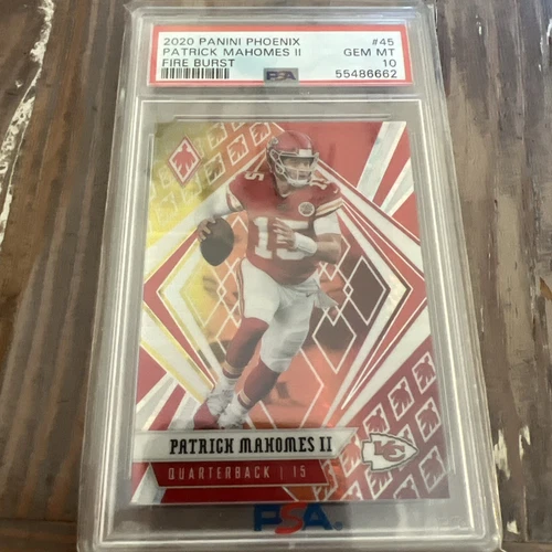 Patrick Mahomes II 2020 Phoenix Fire Burst #45 PSA 10 KC Chiefs