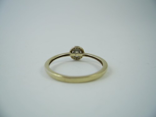 F Hinds 9ct Yellow Gold Diamond Halo Cluster Ring 0.15 Carat, Size M - Picture 6 of 9