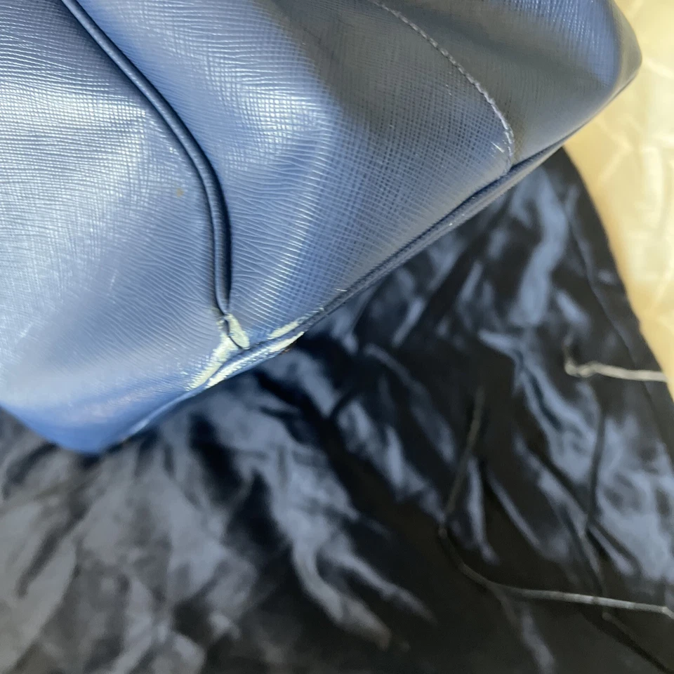 Prada Saffiano Leather Galleria Lux Tote, Blue, Authentic - Image 4 of 4