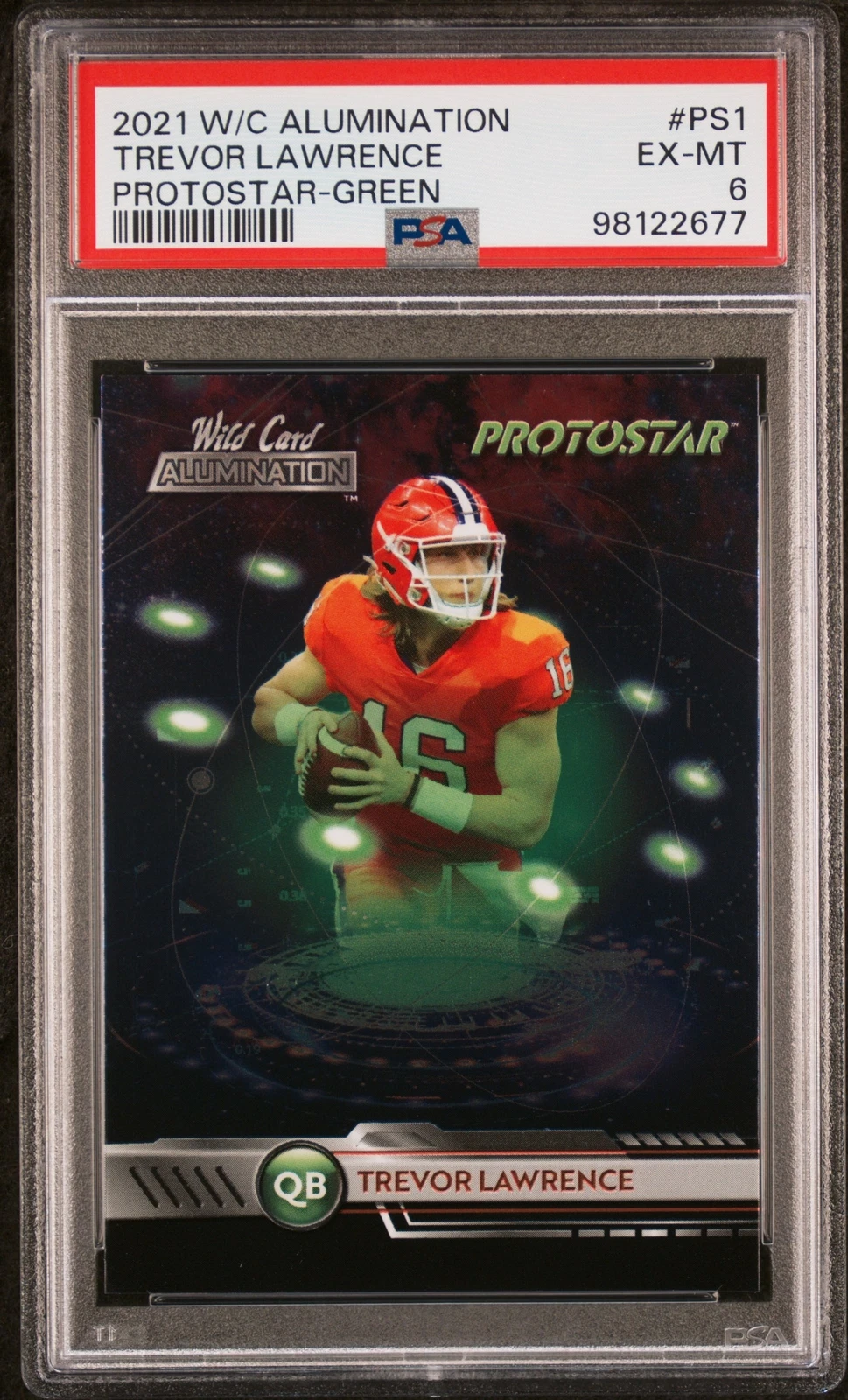 Trevor Lawrence Wild Card Alumination Protostar #PS1 Green