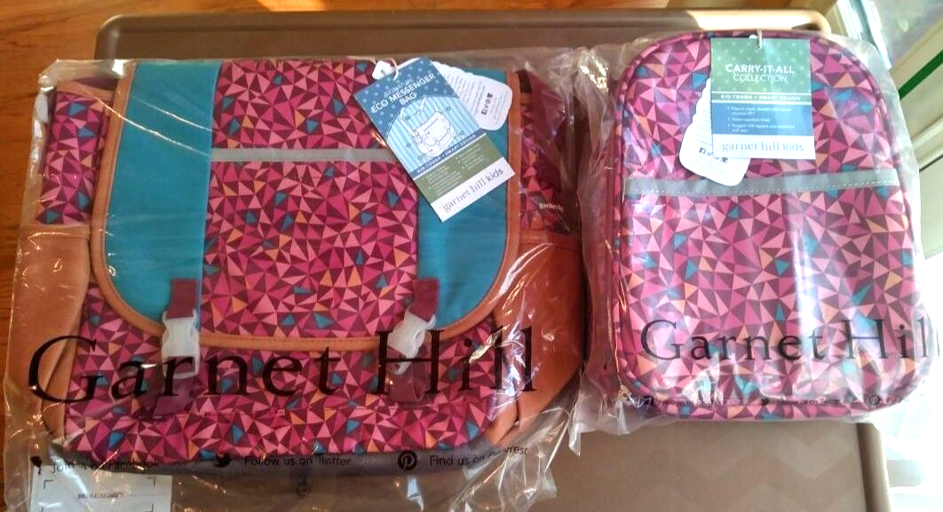 PONY Zaino Disney Scuola Collina Granato Borsa Messenger + SCATOLA PRANZO Bambina Vacanze $129.