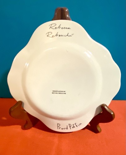 2 Anthropologie REBECCA REBOUCHÉ Dessert Plates ELEPHANT /SWAN &TOUCAN EUC - Picture 23 of 24