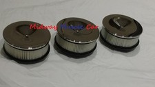 Chrome Tri-power Air Cleaner Set Lid Base Filter Pontiac Gto Olds Cutlass 442