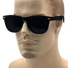 MENS XL Wide Frame Limo Tint Sunglasses Tall Super Dark Lens Gangster Big Fat LG
