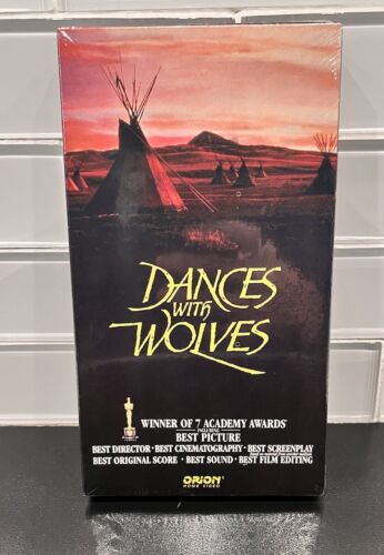 Dances with Wolves VHS 1990 ORION Watermark Kevin Costner - NEW SEALED!