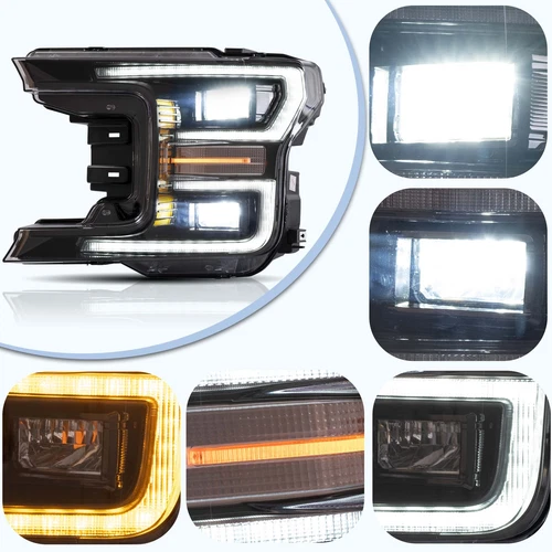 VLAND LED Headlights Black for Ford F150 XLT XL SSV king 2018 2019 2020 Front LR - Bild 3 von 12