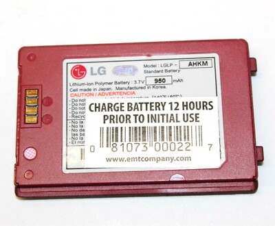 LG LGLP-AHKM Cellphone Battery Li-Ion Polymer 3.7V 950mAh for Env 2 Red VX9100