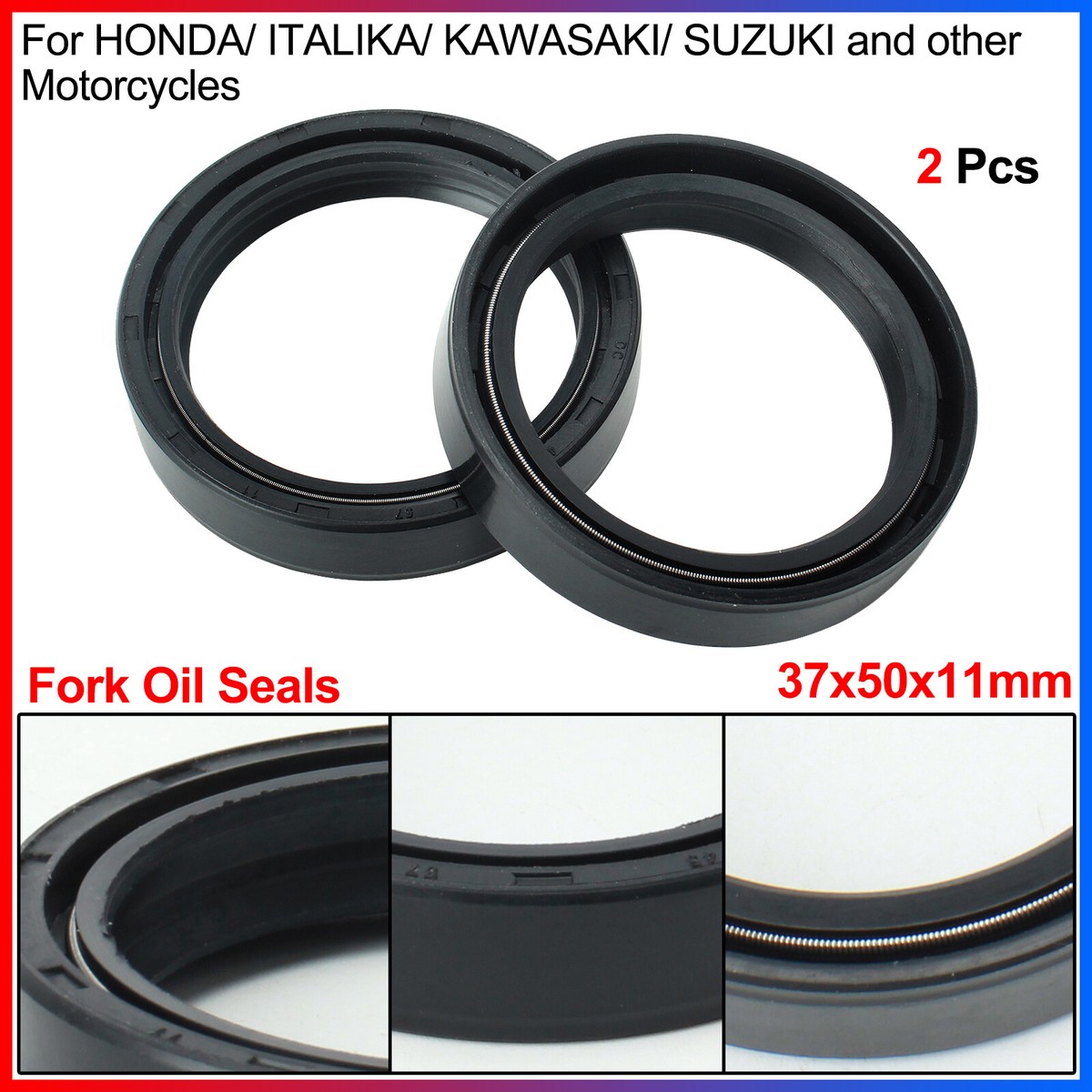 Fork Oil Seals 37x50x11mm For HONDA/ITALIKA/KAWASAKI/ SUZUKI