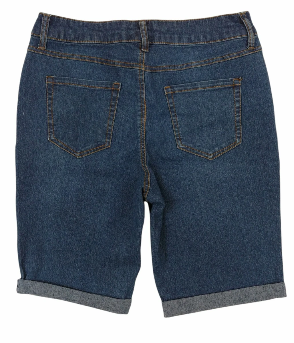 Womens stretch shop denim bermuda shorts