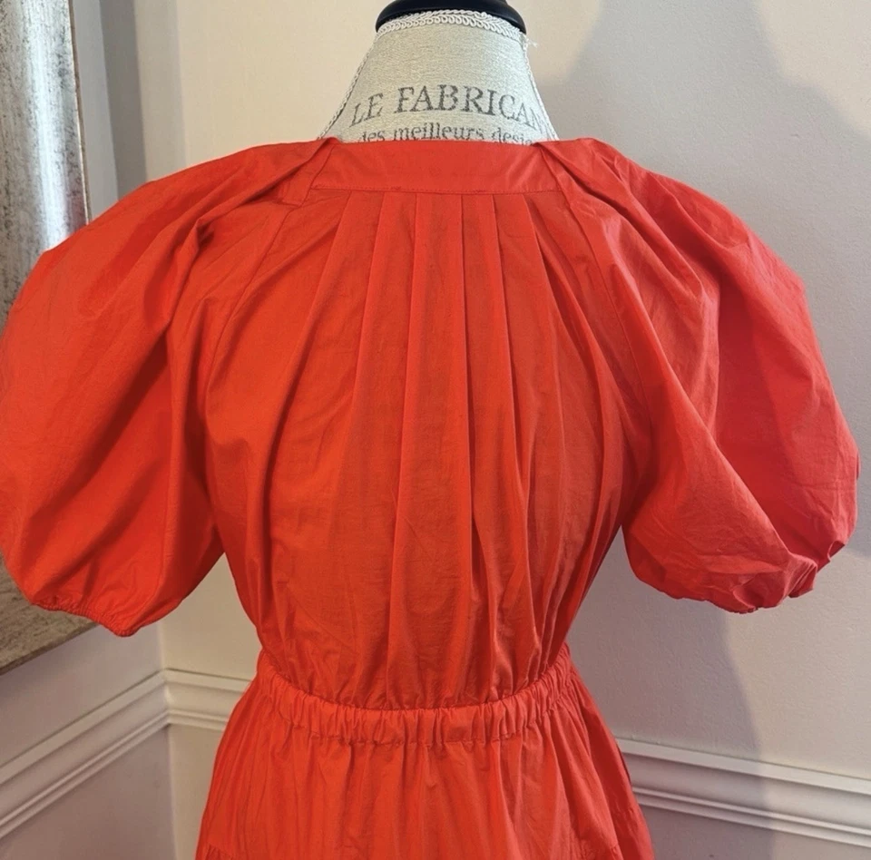 Ulla Johnson 泡泡袖棉质连衣裙 | S 码 — 第 3/4 张图片