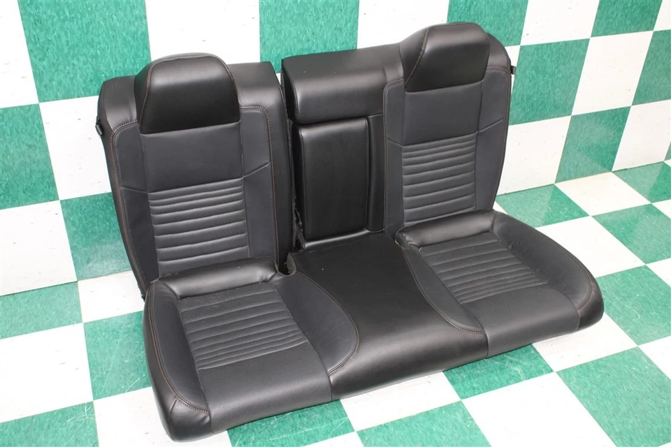 16' CHALLENGER Black Leather Rear Backseat Seat Upper Lower Seat Assembly OEM - Imagem 2 de 4