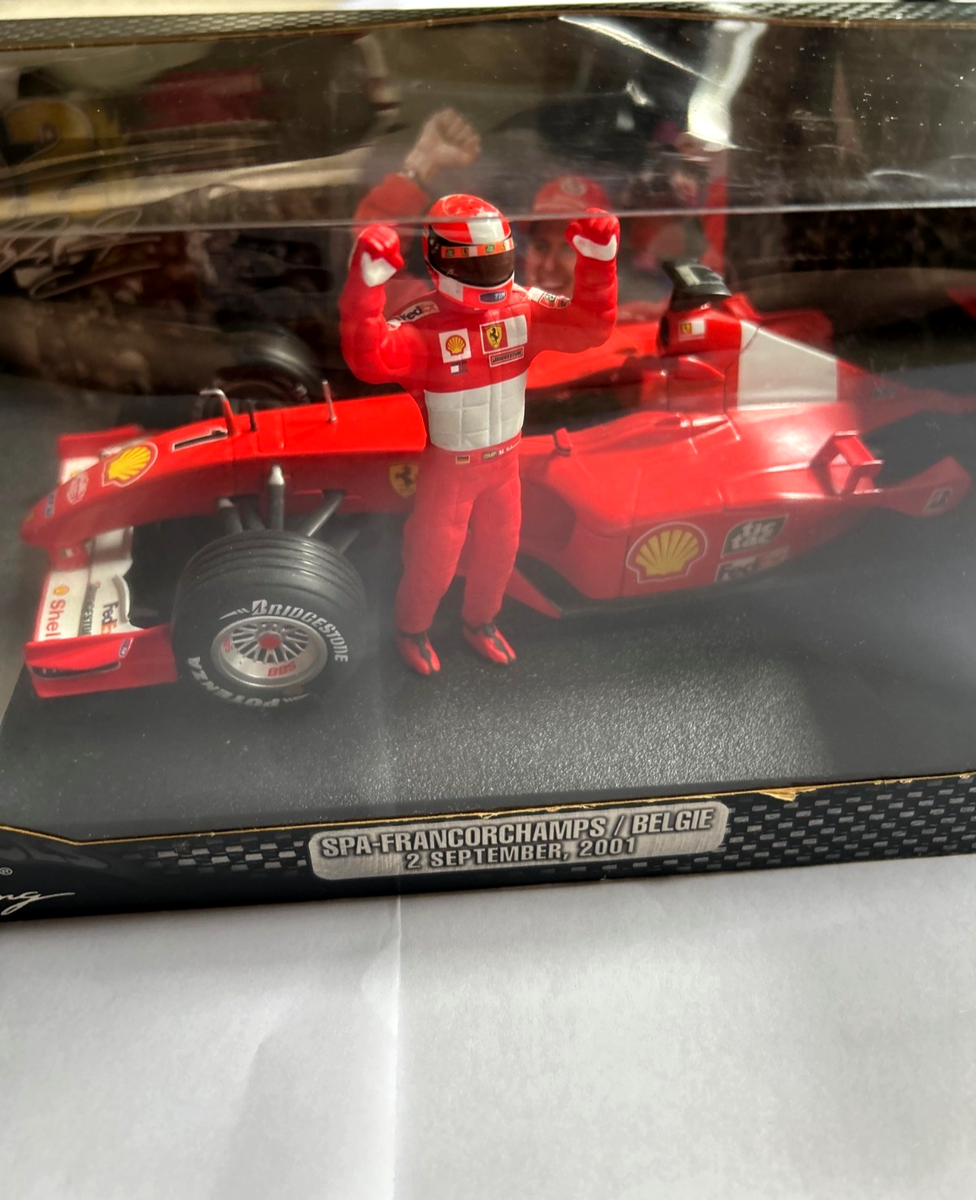 Michael Schumacher Hot Wheels Ferrari F2001 1:18 52 wins Belgiem