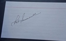 Pat Summerall signed Index Card (Legendary Broadcaster and Player)