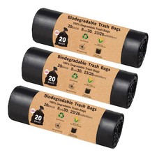 Toilet Replacement Bags 60 Count for Camping 8 20 Pack of 3 , Black
