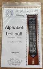 The Framed Owl Stitchery Alphabet Bell Pull Chart Pack