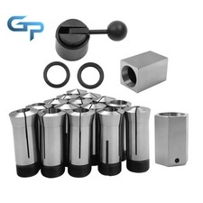 15 Pack 5C Fractional Collet Set 1/8-1" Complete with 5 Collet Blocks