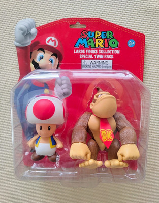 Super Mario Large Figure Collection Special Twin Pack Toad Donkey Kong OVP